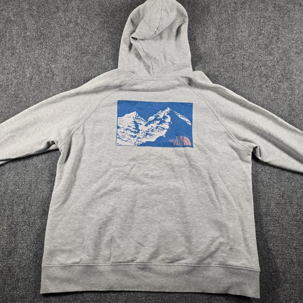 The North Face Women's XXL Graphic Hoodie Gray Pullover Sweatshirt Logo